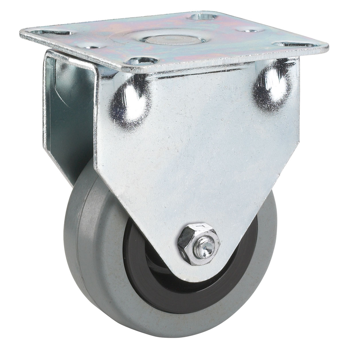 Dörner + Helmer Bockrolle mit Gummireifen 50 x 19 mm verzinkt