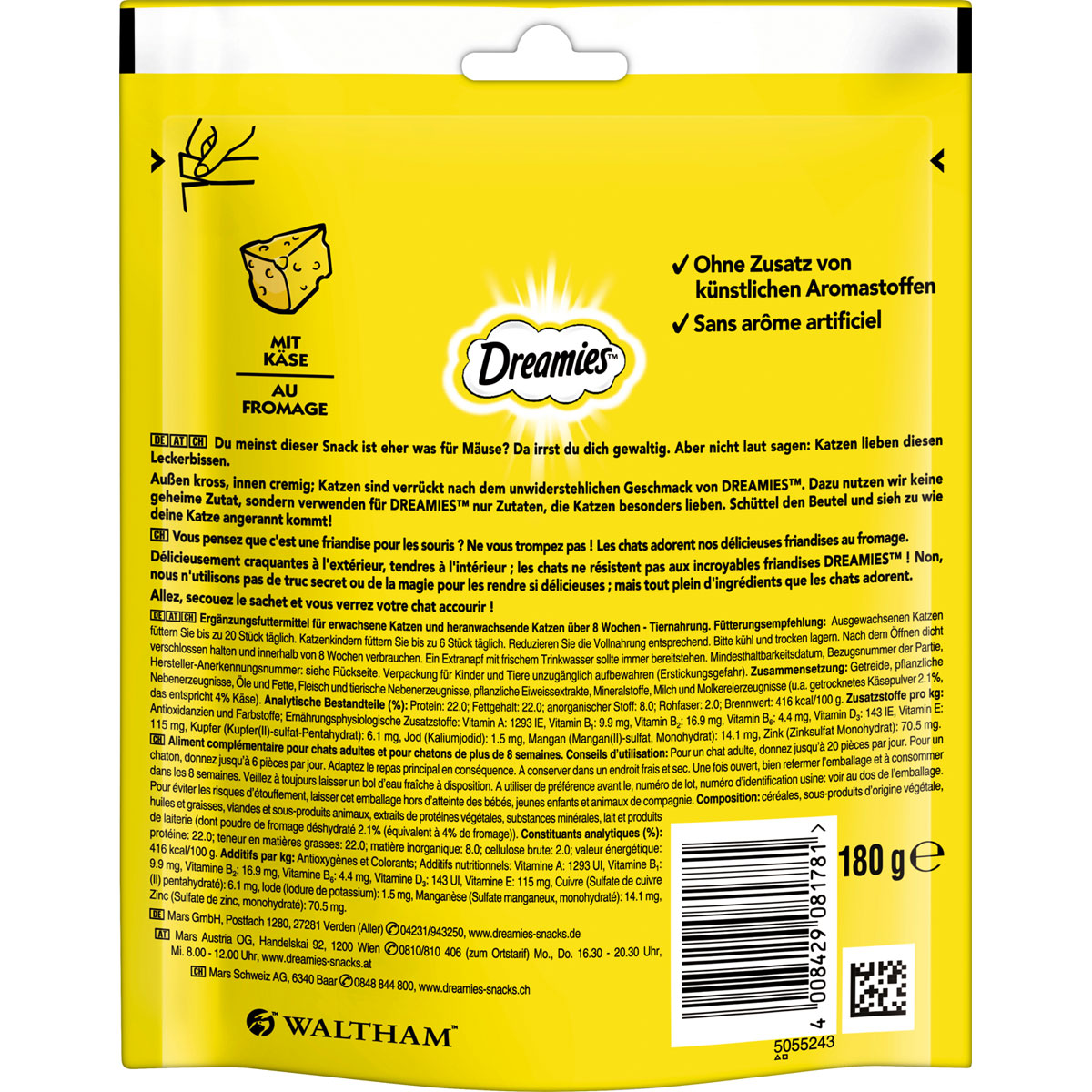 Katzensnack Dreamies mit Käse 180 g Bild 2