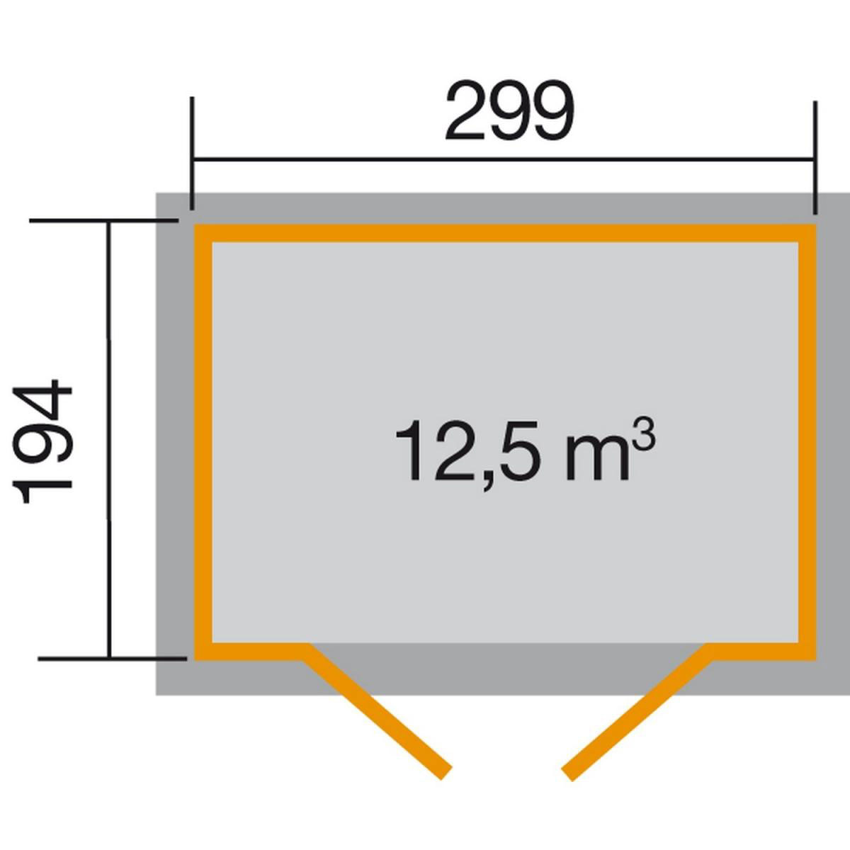 Weka Gartenhaus 323 Größe 3 330 x 217 x 232 cm Bild 2