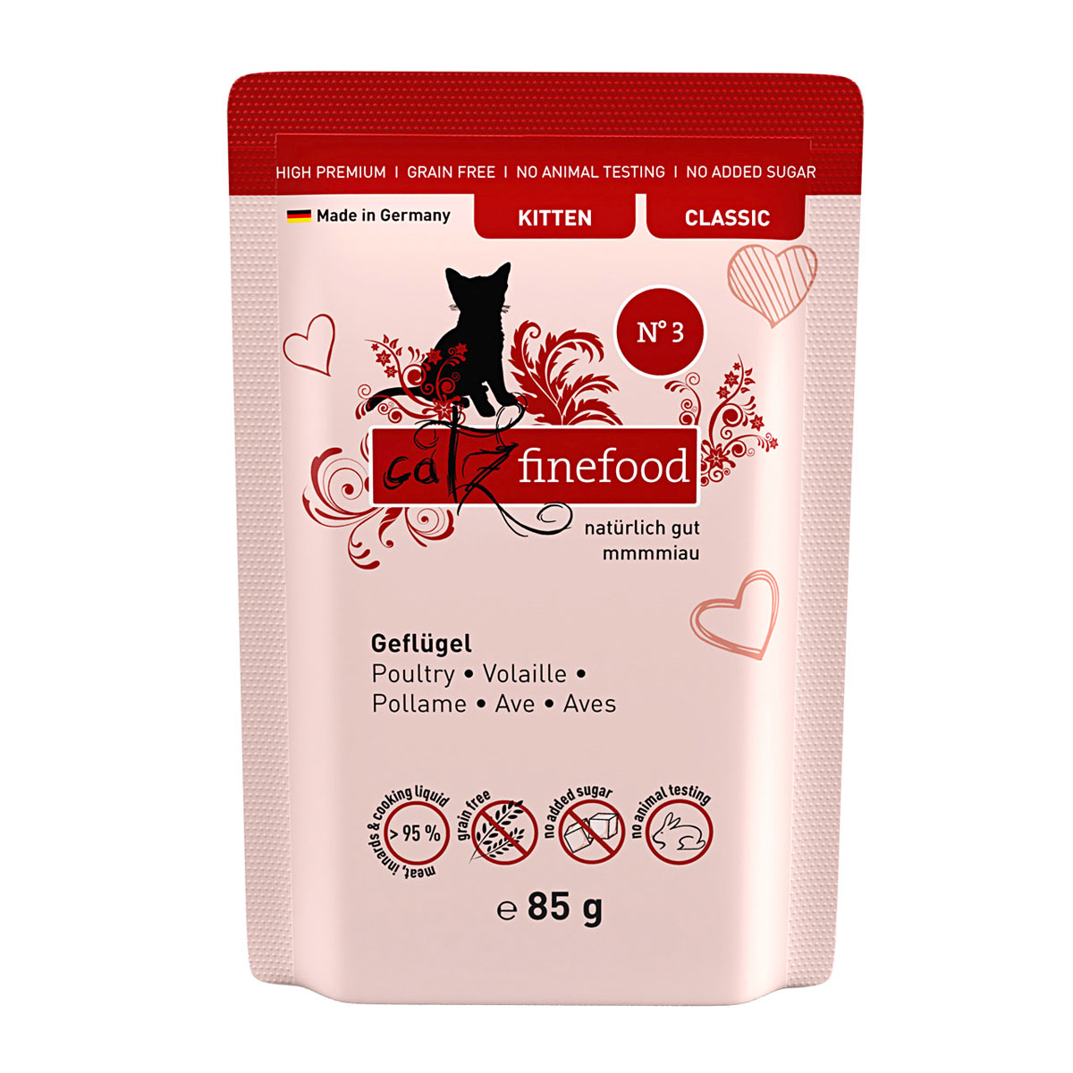 Catz finefood Katzenfutter Geflügel 85 g