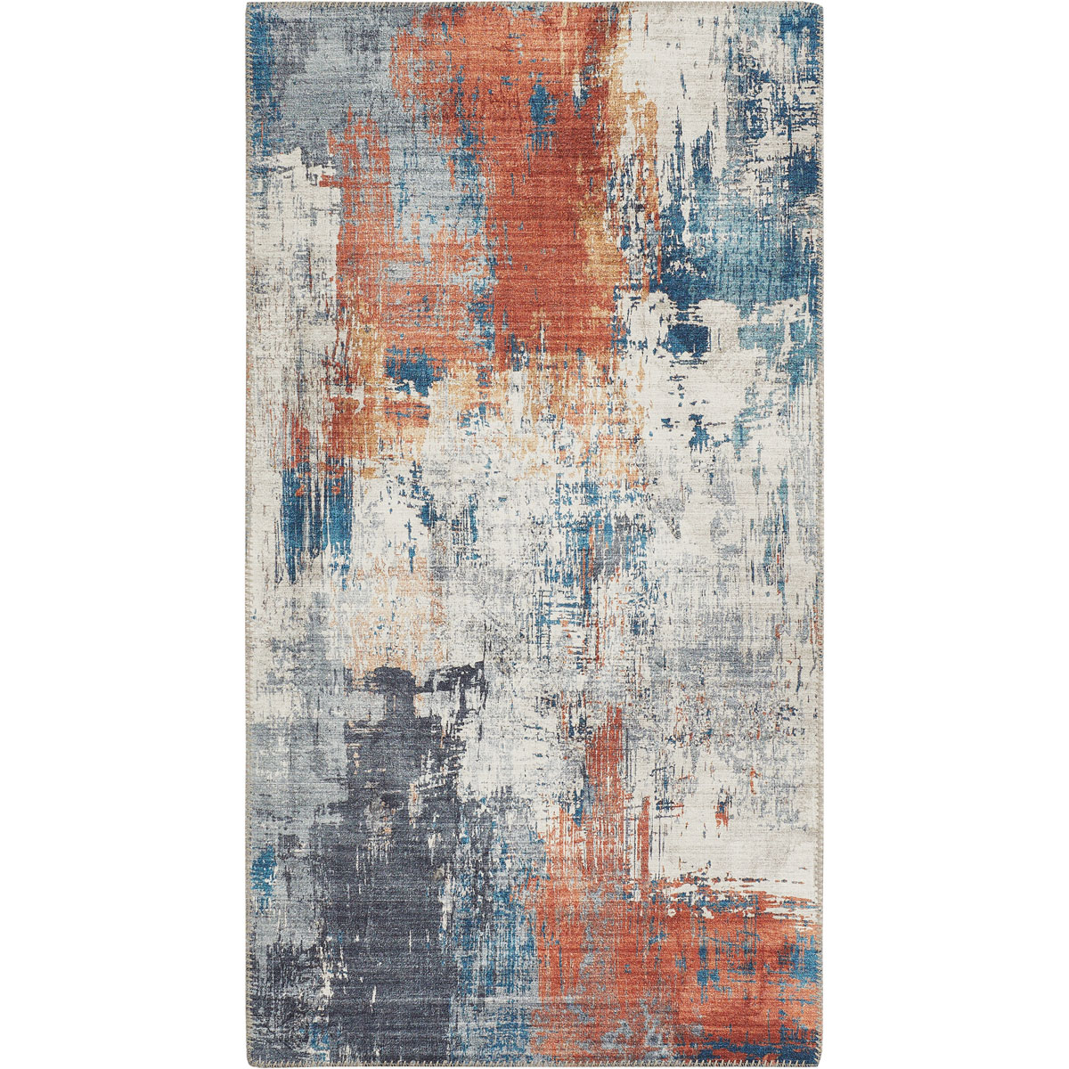 Luxor living Teppich Polino 80x150 cm blau-koralle Bild 1