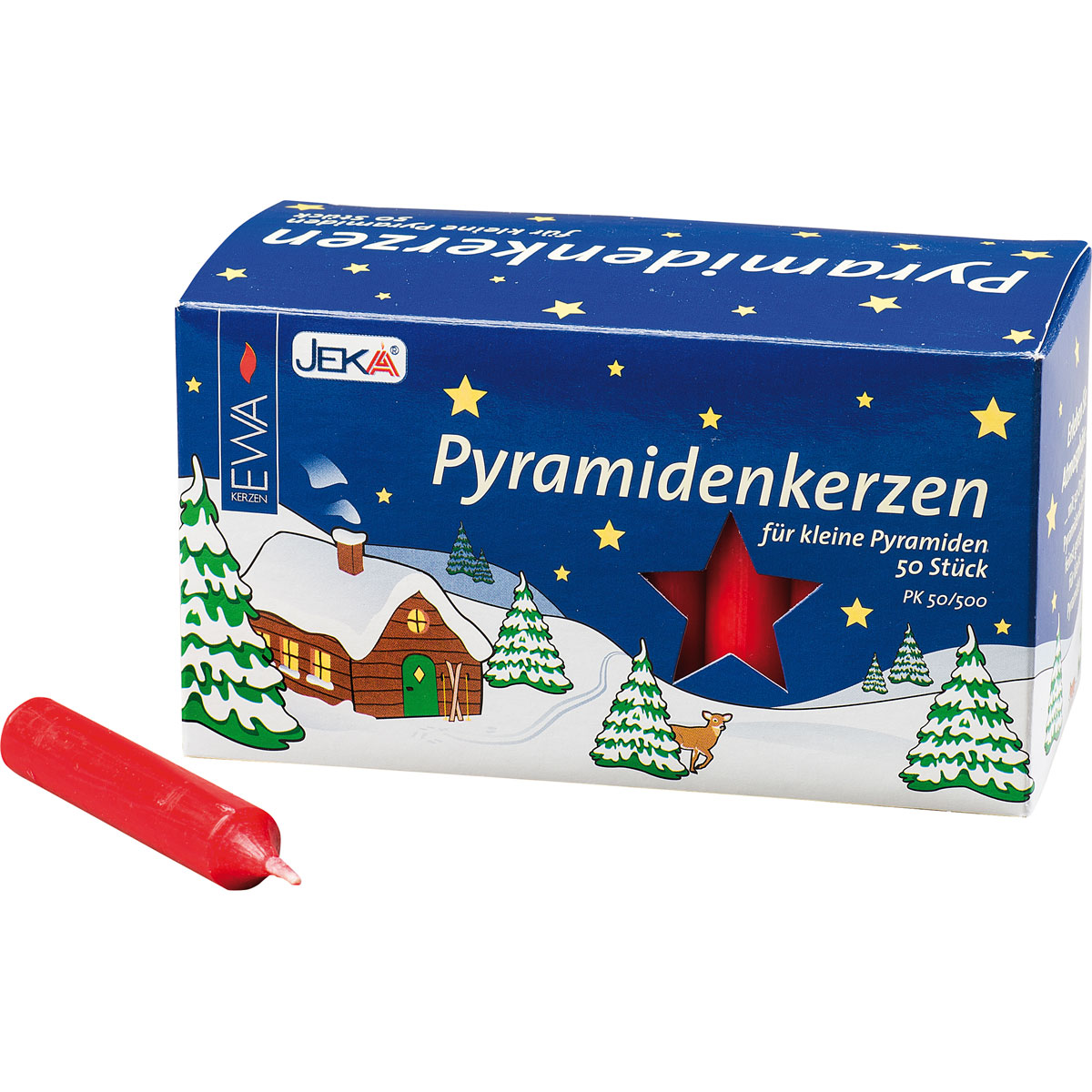 Pyramidenkerzen 50er Pack Rot klein
