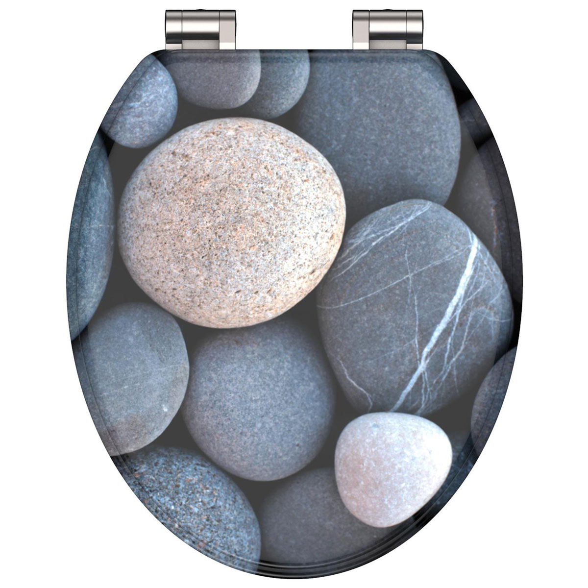 Schütte MDF WC-Sitz GREY STONES mit Absenkautomatik