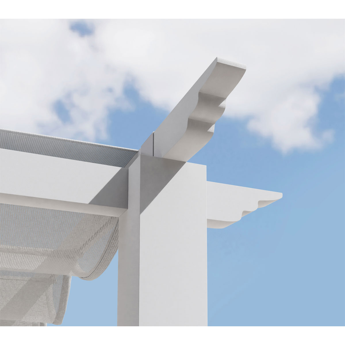 Paragon Outdoor Outdoor Pergola Florida 1116 inkl. Sonnensegel 350x505x236cm Weiß Bild 5