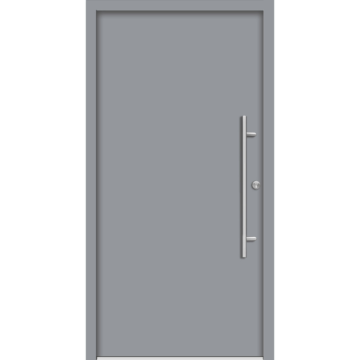 SplenDoor  Premium-Haustür Passivedoor Ribe energiesparend grau 100 x 210 cm rechts