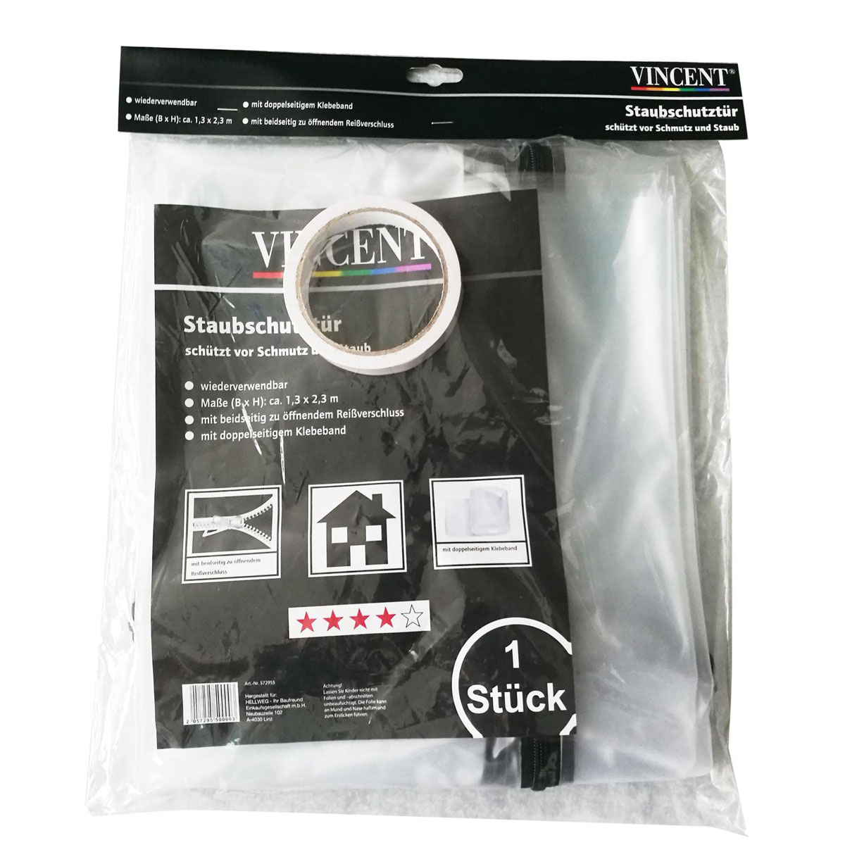 Vincent Staubschutztür mit Reißverschluß