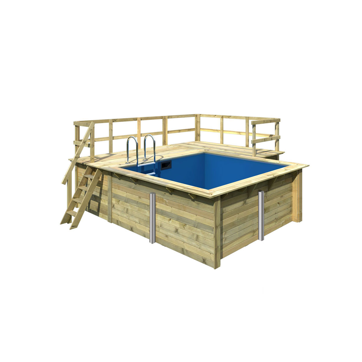 Karibu Pool Größe 1 44 mm inkl 2 Terrassen Bild 3