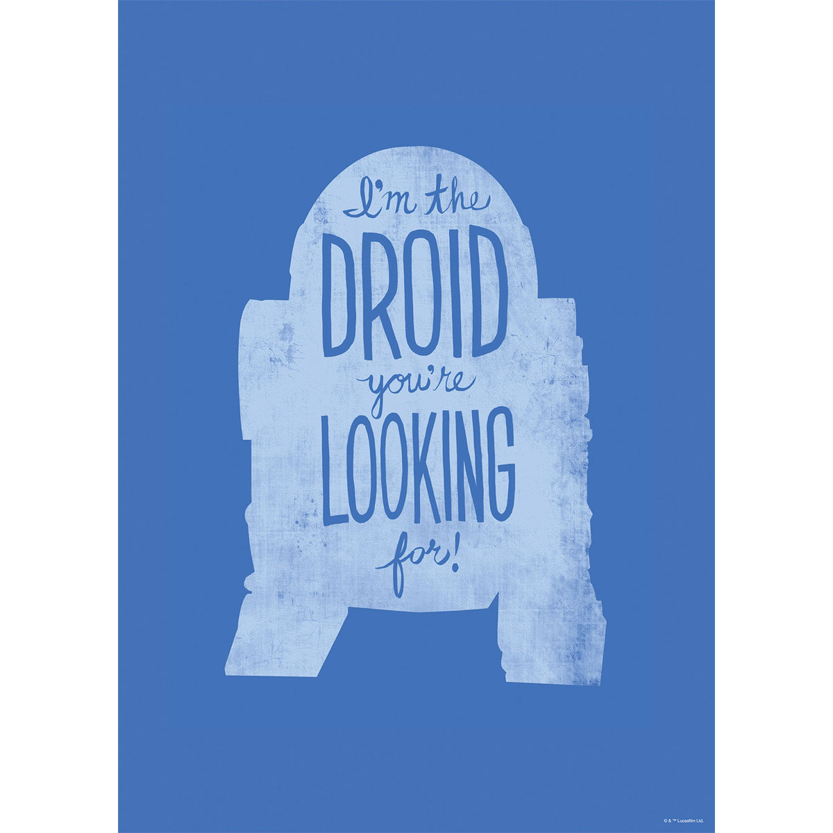 Komar  Wandbild Star Wars Silhouette Quotes R2D2 50x70 cm Bild 2
