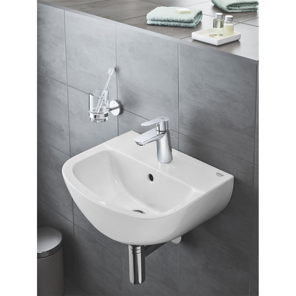 Grohe Handwaschbecken Bau alpinweiß 45,4 x 15,1 x 35,4 cm Bild 5