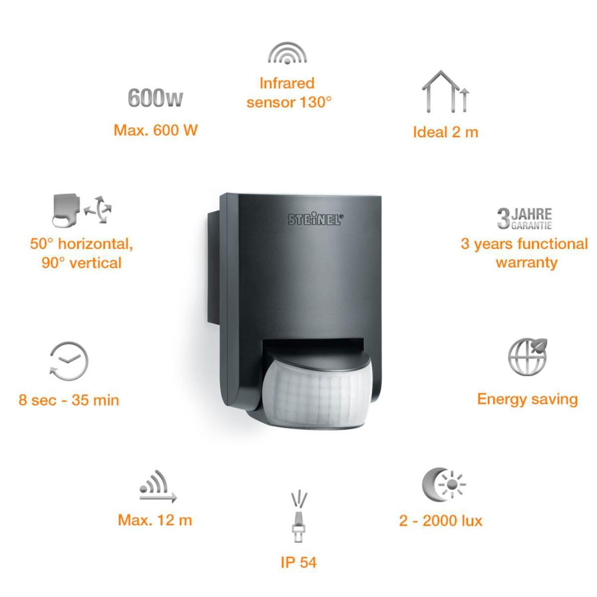Steinel Infrarot-Bewegungsmelder IS 130-2 schwarz Bild 2