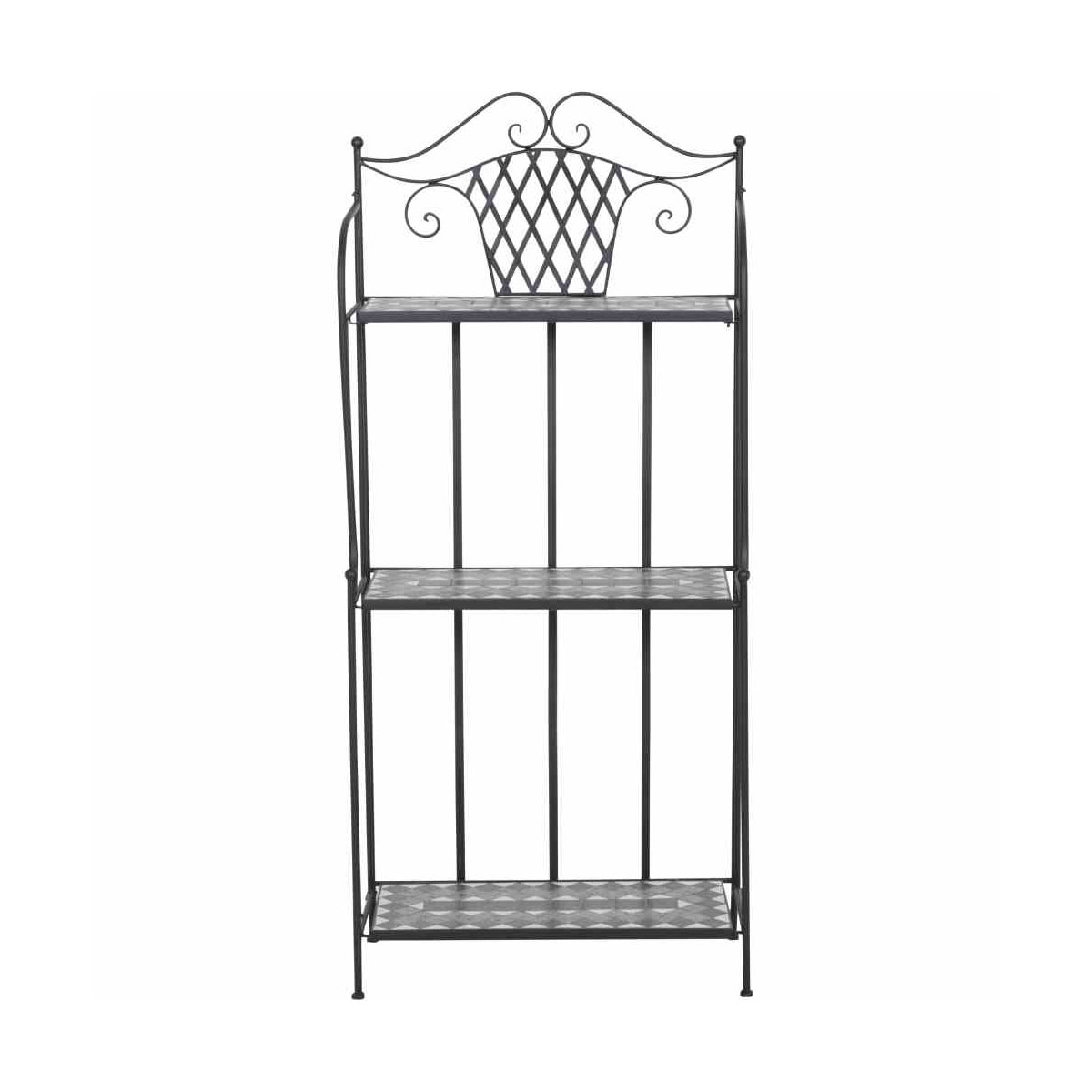 Siena Garden Regal Como 63 x 29 x 142 cm matt schwarz/dunkelgrau Bild 2