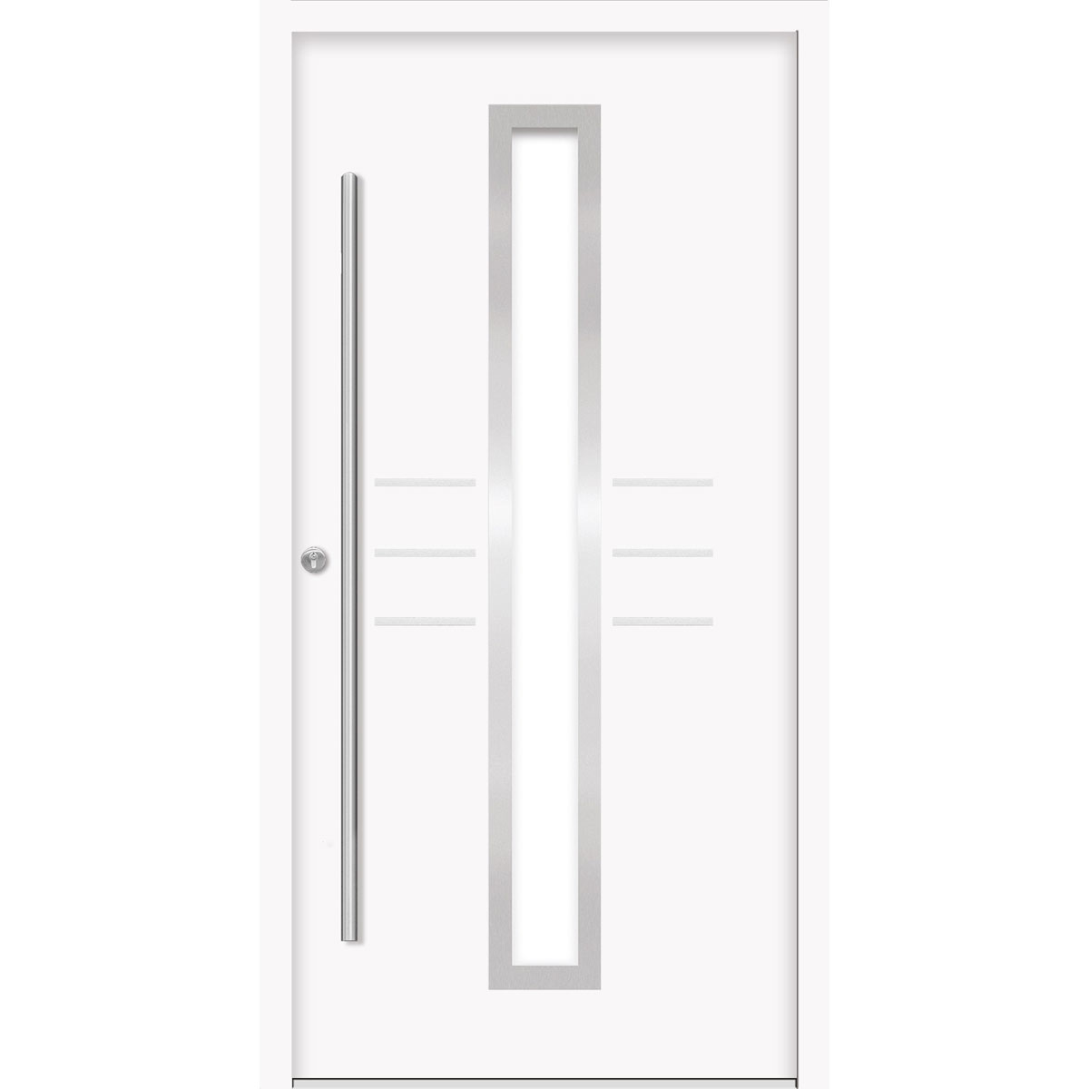 SplenDoor  Premium-Haustür Passivedoor Lund energiesparend weiss 100 x 210 cm links Bild 1