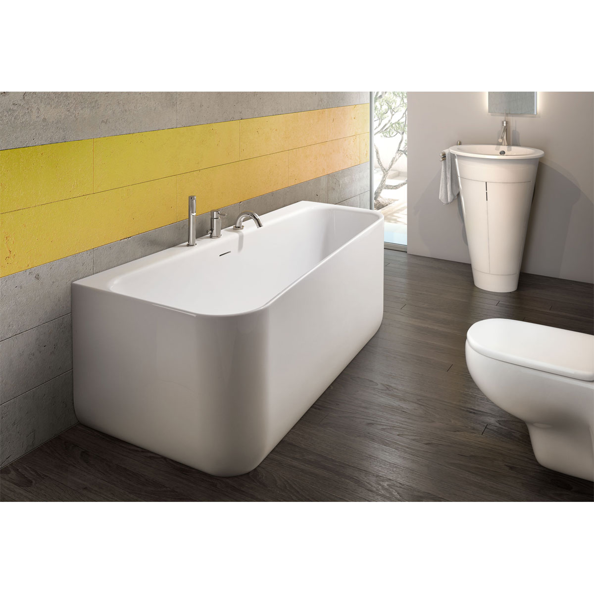 Ottofond Badewanne Pino 155 x 75 cm Ausführung rechts Wannenrandarmatur S3000 Bild 2