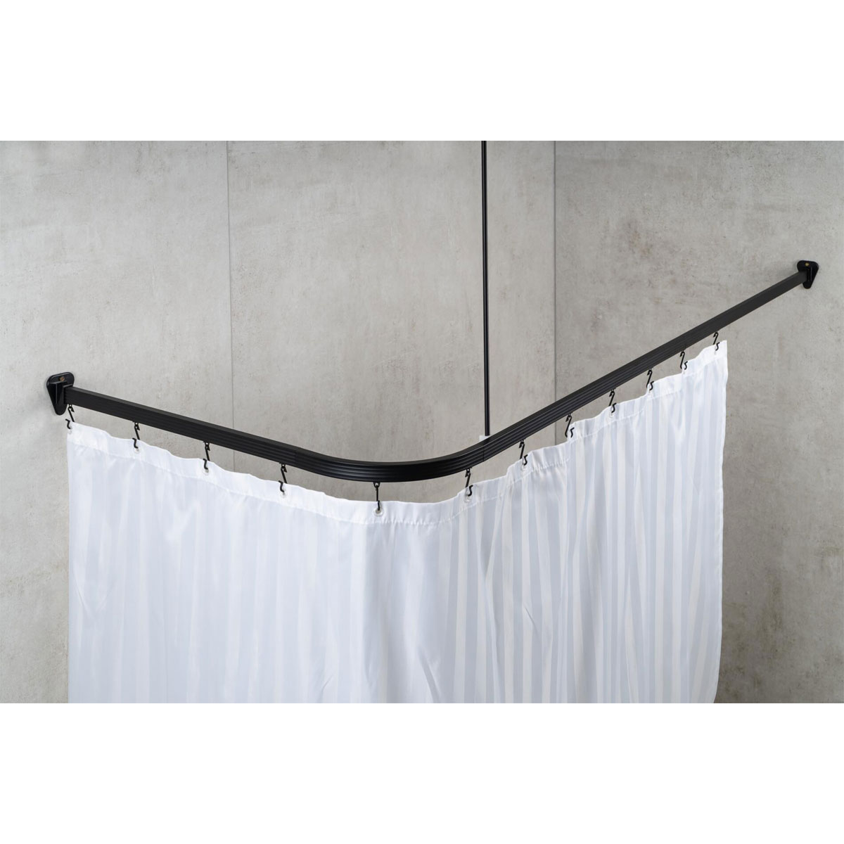 Valblue Universal-Vorhangschiene Bruck, ca. 90x90x90 cm, Farbe: Schwarz matt Bild 4