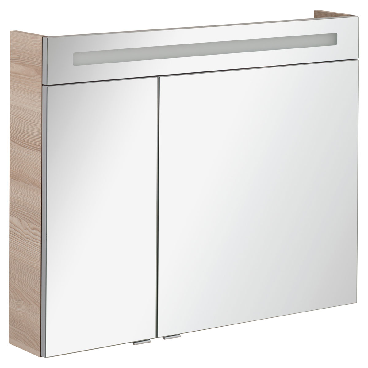 Fackelmann LED-Spiegelschrank B.clever 90 x 71 x 16 cm Alaska-Esche