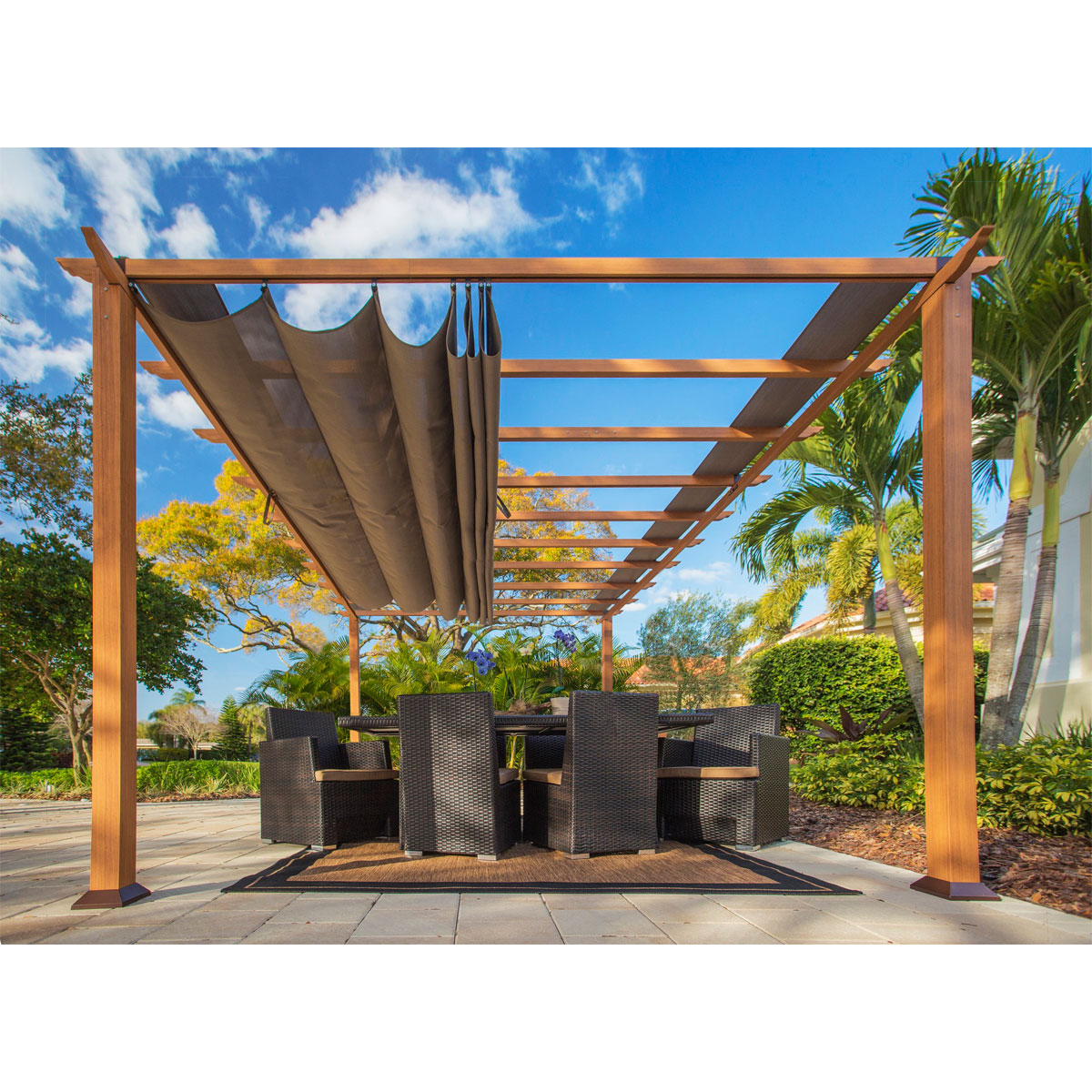 Paragon Outdoor Outdoor Pergola Florida 1116 350x505x236cm Holzoptik