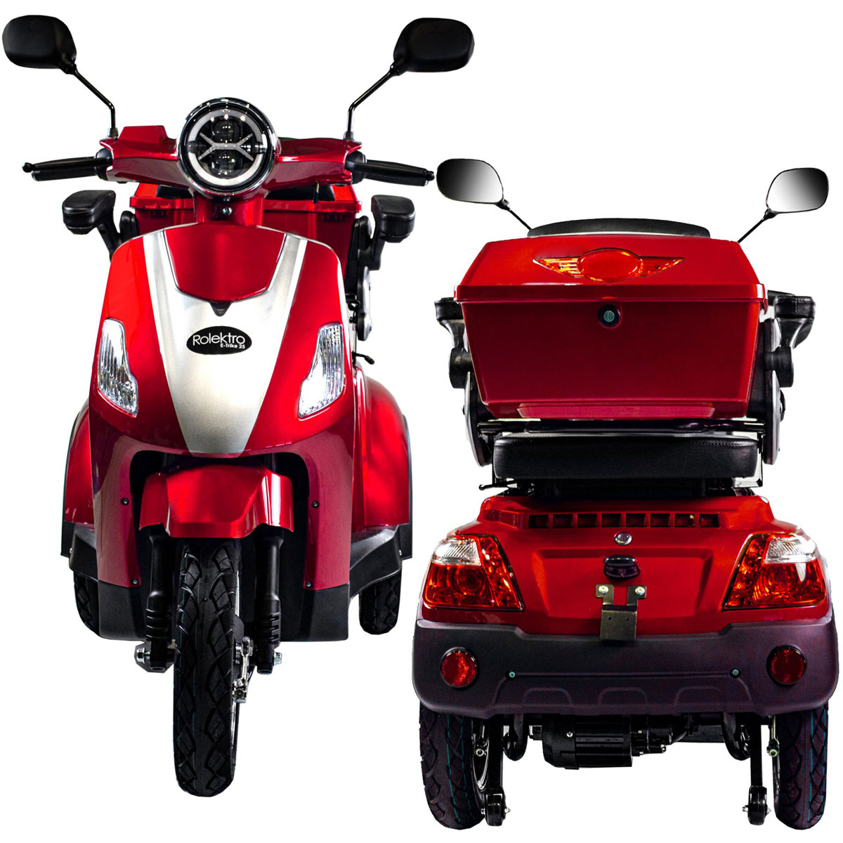 Rolektro E-Dreiradroller „25 V.3“ 1000 W, rot Bild 2