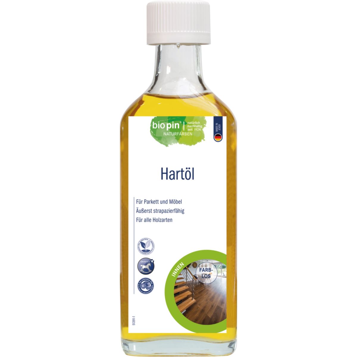 Biopin Hartöl Farblos 0,250 l