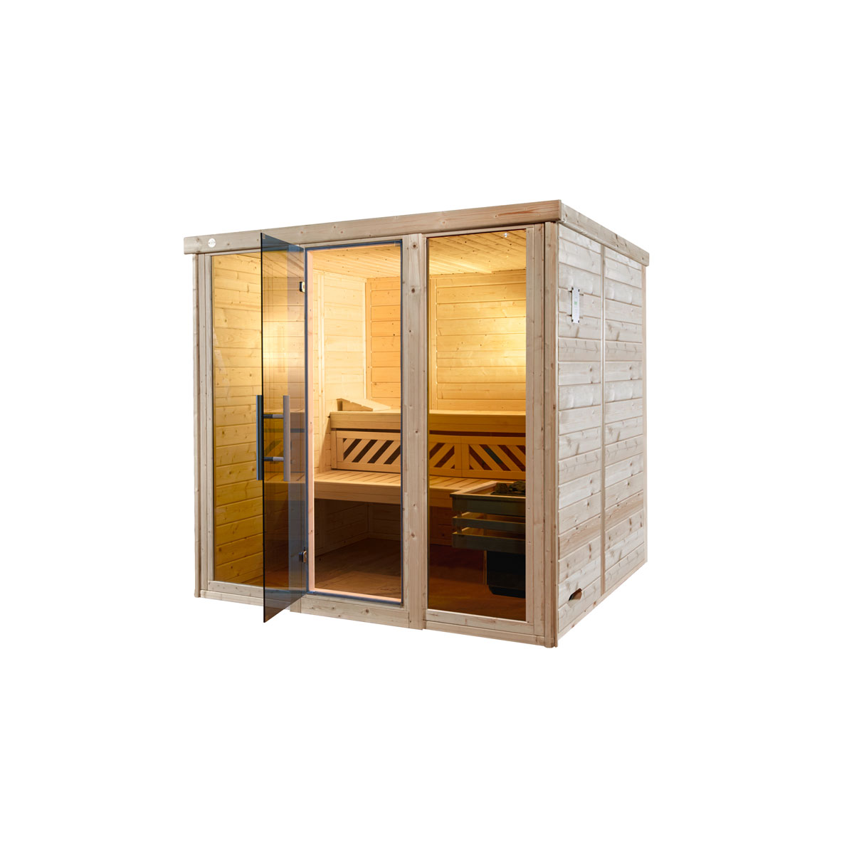 Weka Desgin-Sauna „Kemi Panorama 3“, 7,5 kW, Bio Bild 5