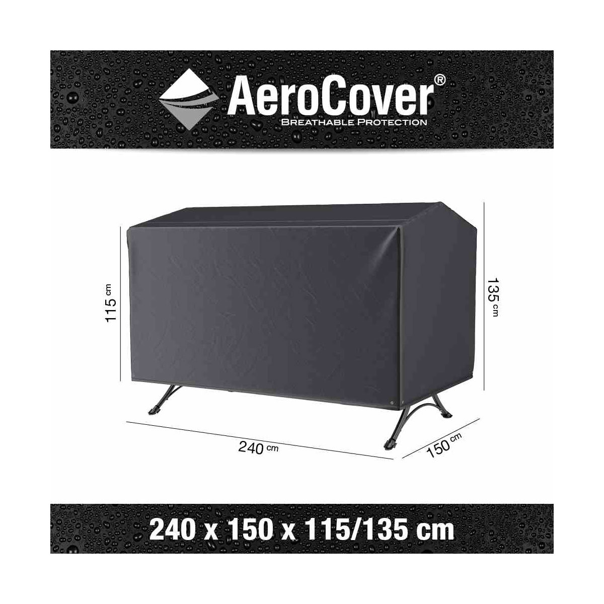 Schaukelhülle AeroCover 240 x 150 x 135/115 cm atmungsatkiv Bild 2