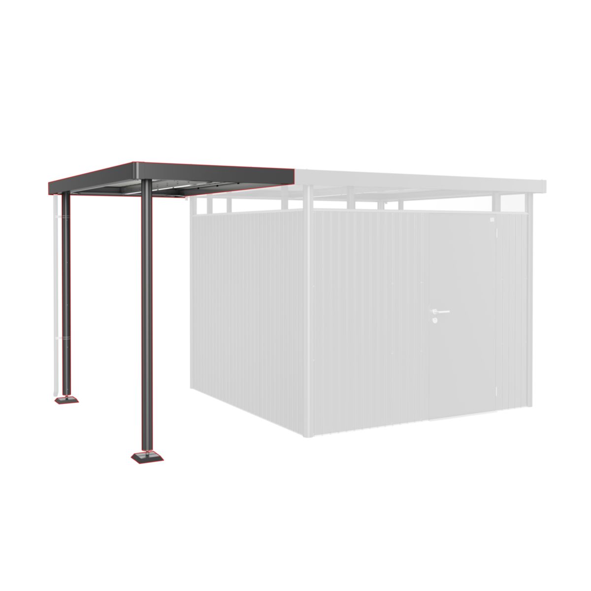 Biohort SEITENDACH GHH H4 Gr. S dunkelgrau-metallic