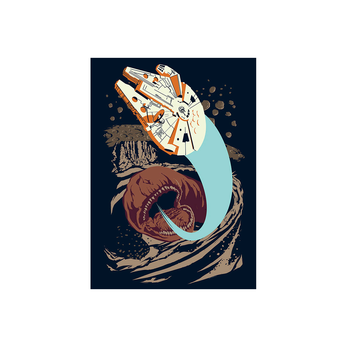 Komar  Wandbild Star Wars Classic Vector Asteroid Worm 30x40 cm Bild 2