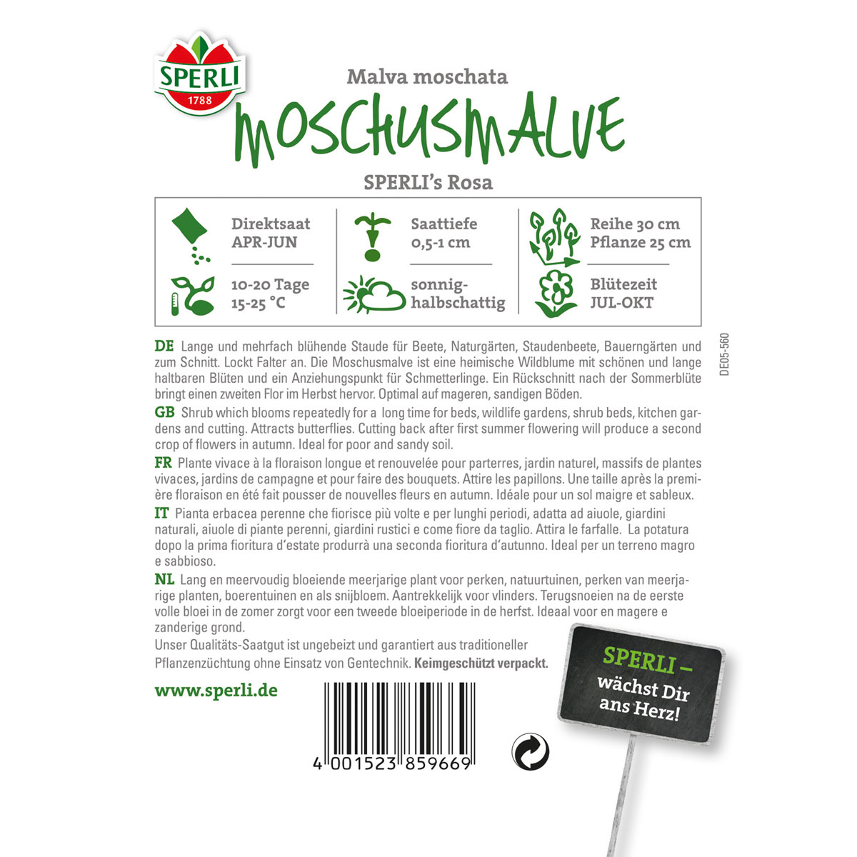 Sperli Moschus Malven ngs Rosa Bild 2