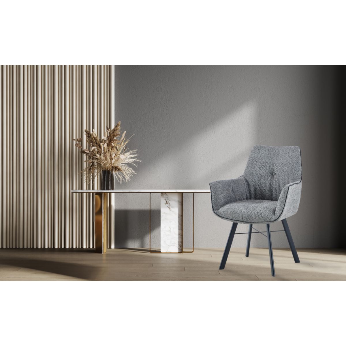 Stuhl Armlehnstuhl Allie 125 grau Bild 7