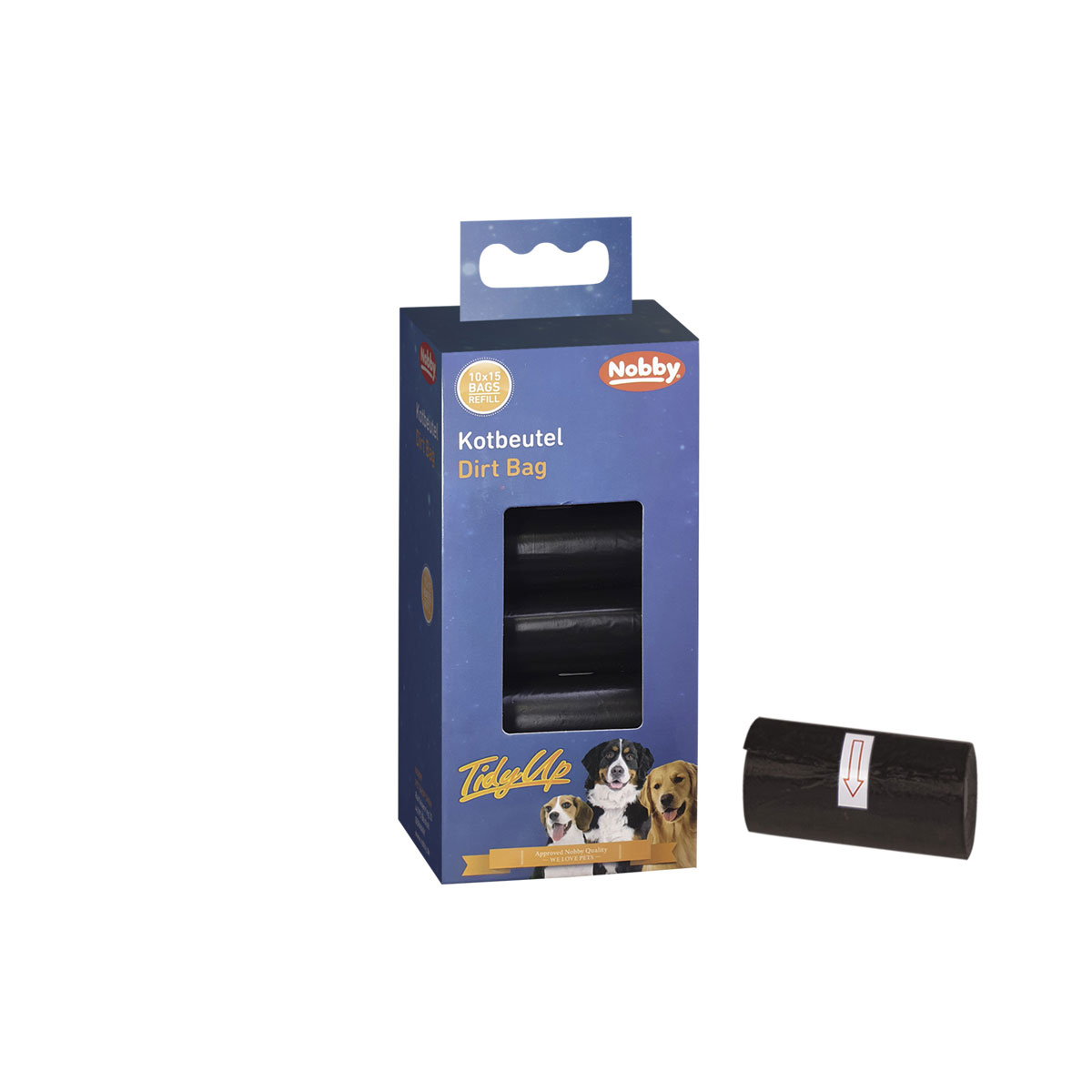 Kotbeutel Vorratspack TidyUp schwarz 10 Rollen a 15 Beutel