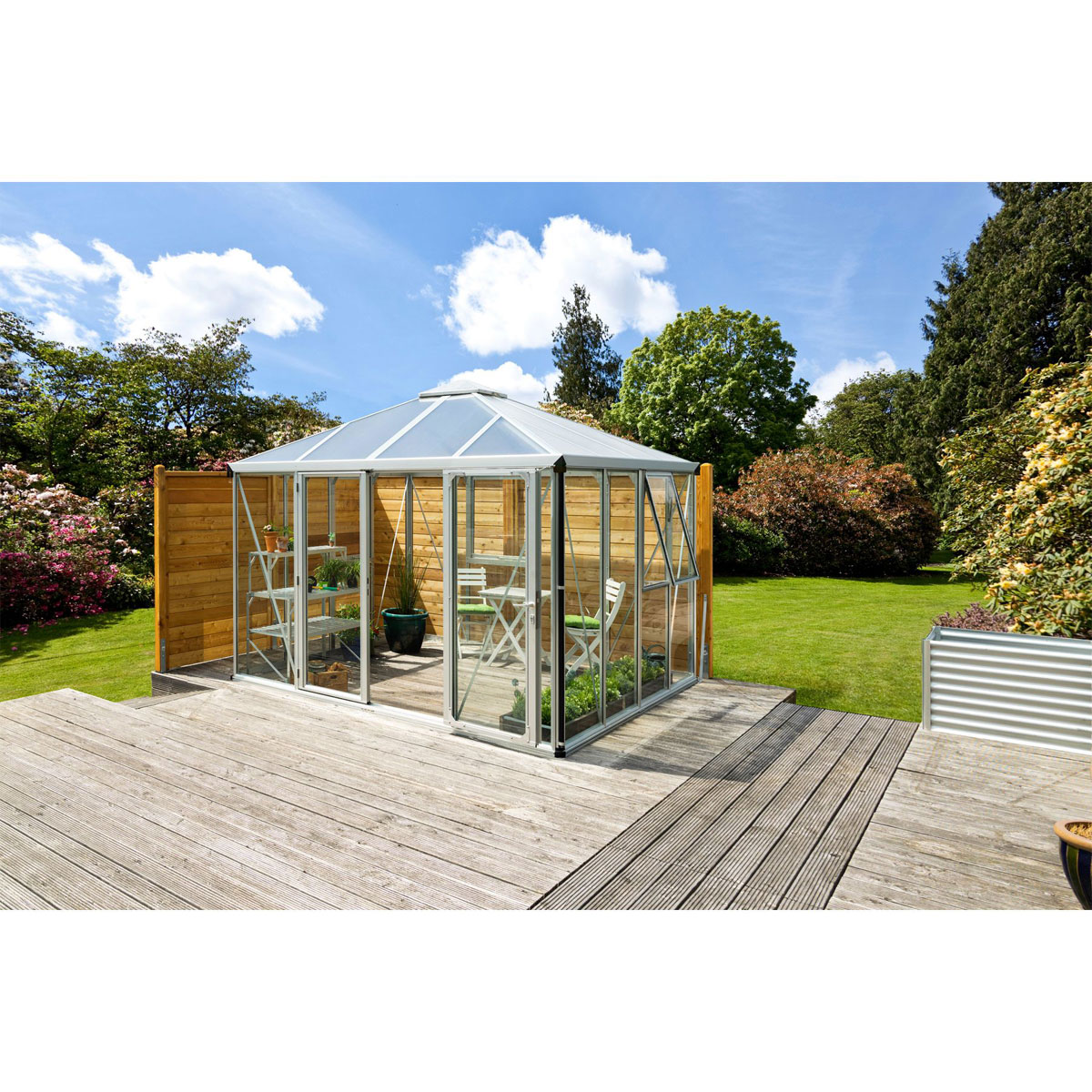 Vitavia Gewächshaus Jack Roof 10m² silber Bild 2