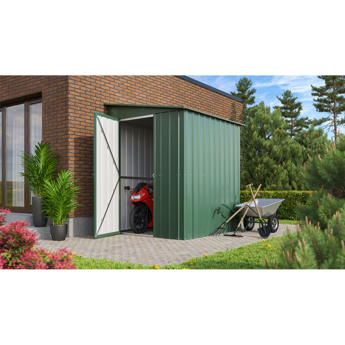 Gerätehaus Wand-Zierde Lean 56 jade