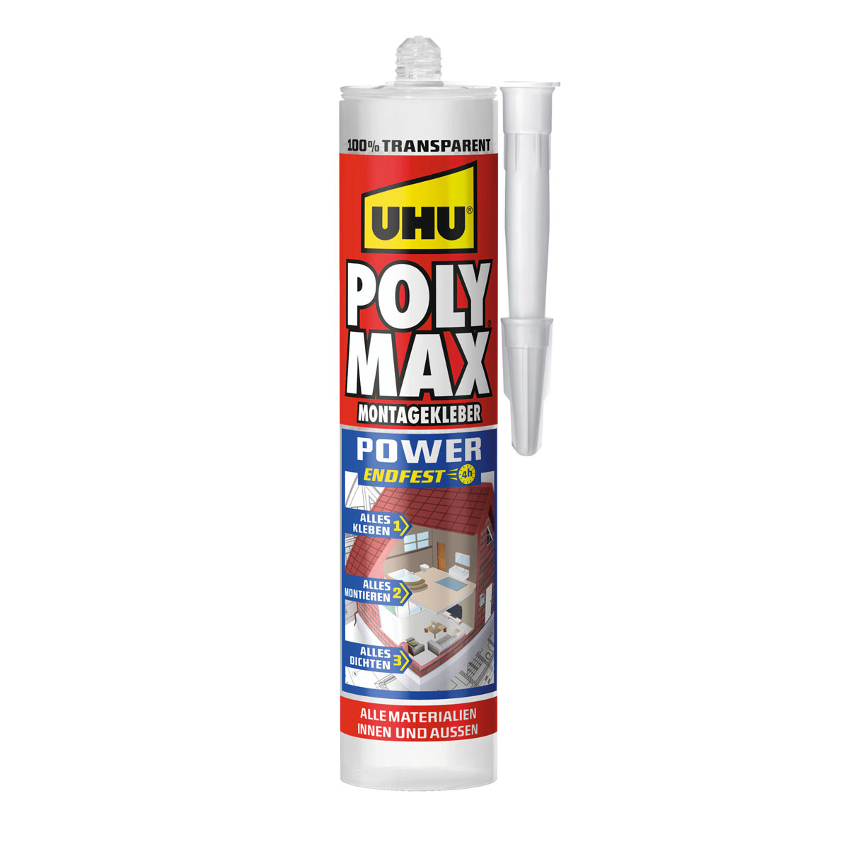UHU  Montagekleber Poly Max Power transparent 300 g