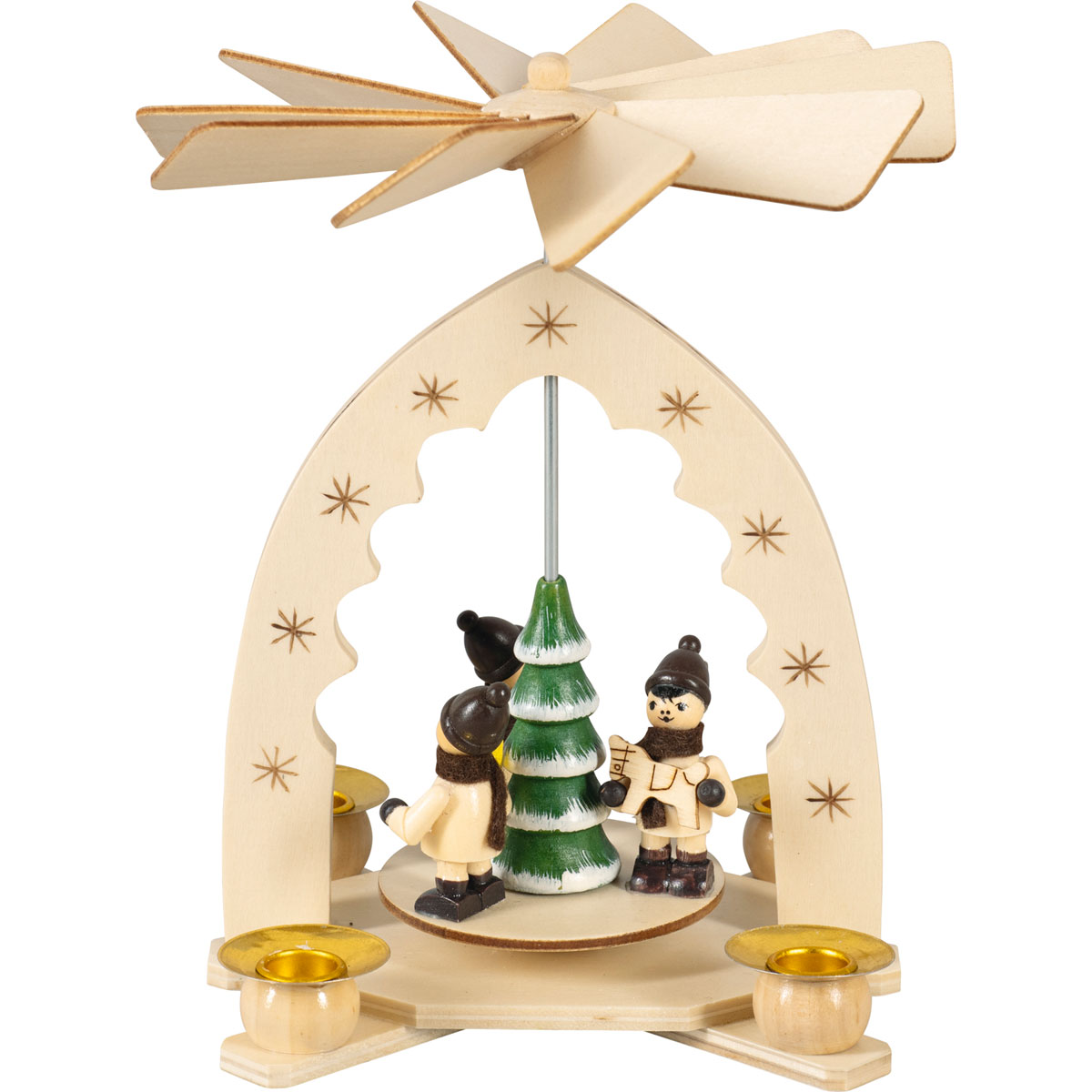 Pyramide für 4 Pyrkerzen Winterkinder