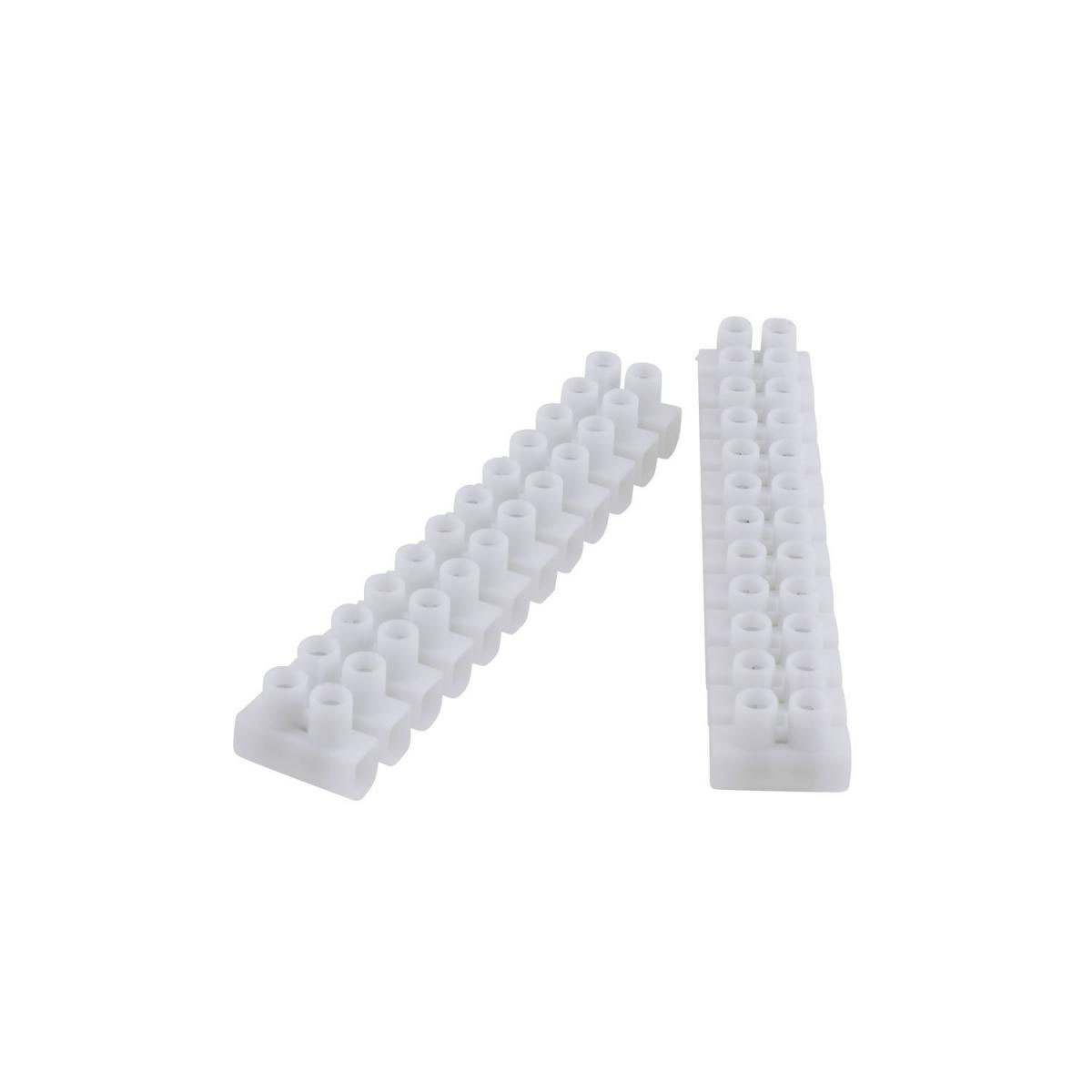 VDE-Lüsterklemme 12-polig 2 stk weiß/transparent