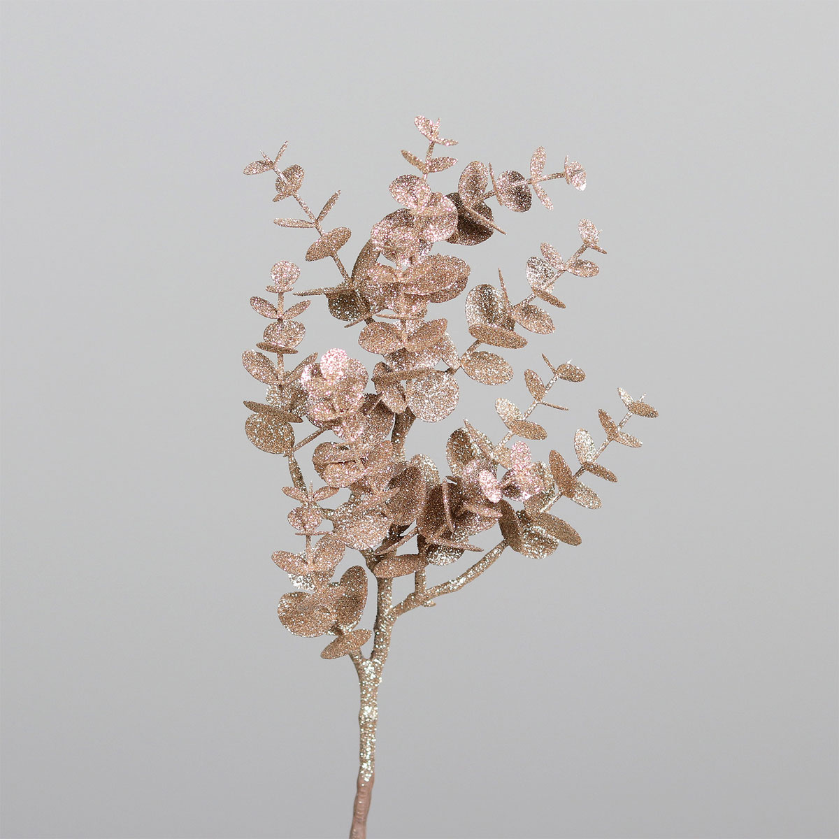 Glitzer Eukalyptus Pick 42 cm platin