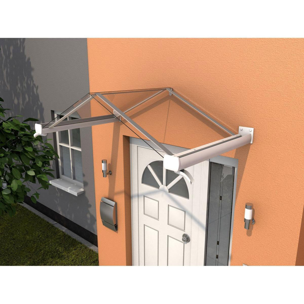 Durabil Giebelvordach Typ GV/T weiß 160 x 90 x 40 cm