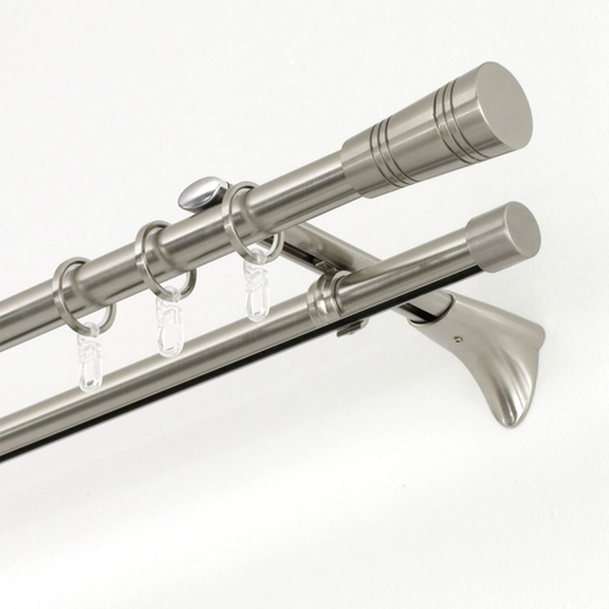 Gardinia Universal Träger 1- und 2-Lauf für Durchmesser 20 mm 15 cm Edelstahl-optik Bild 7