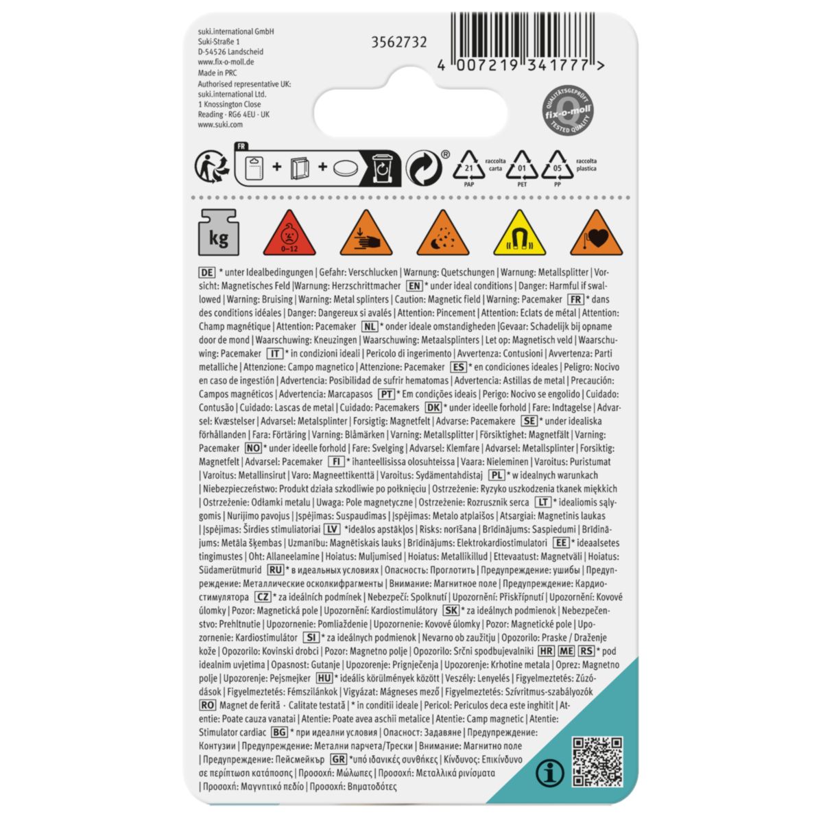 Suki Magnetscheibe Ferrit Ø 14,5 x 4 mm, schwarz Bild 3