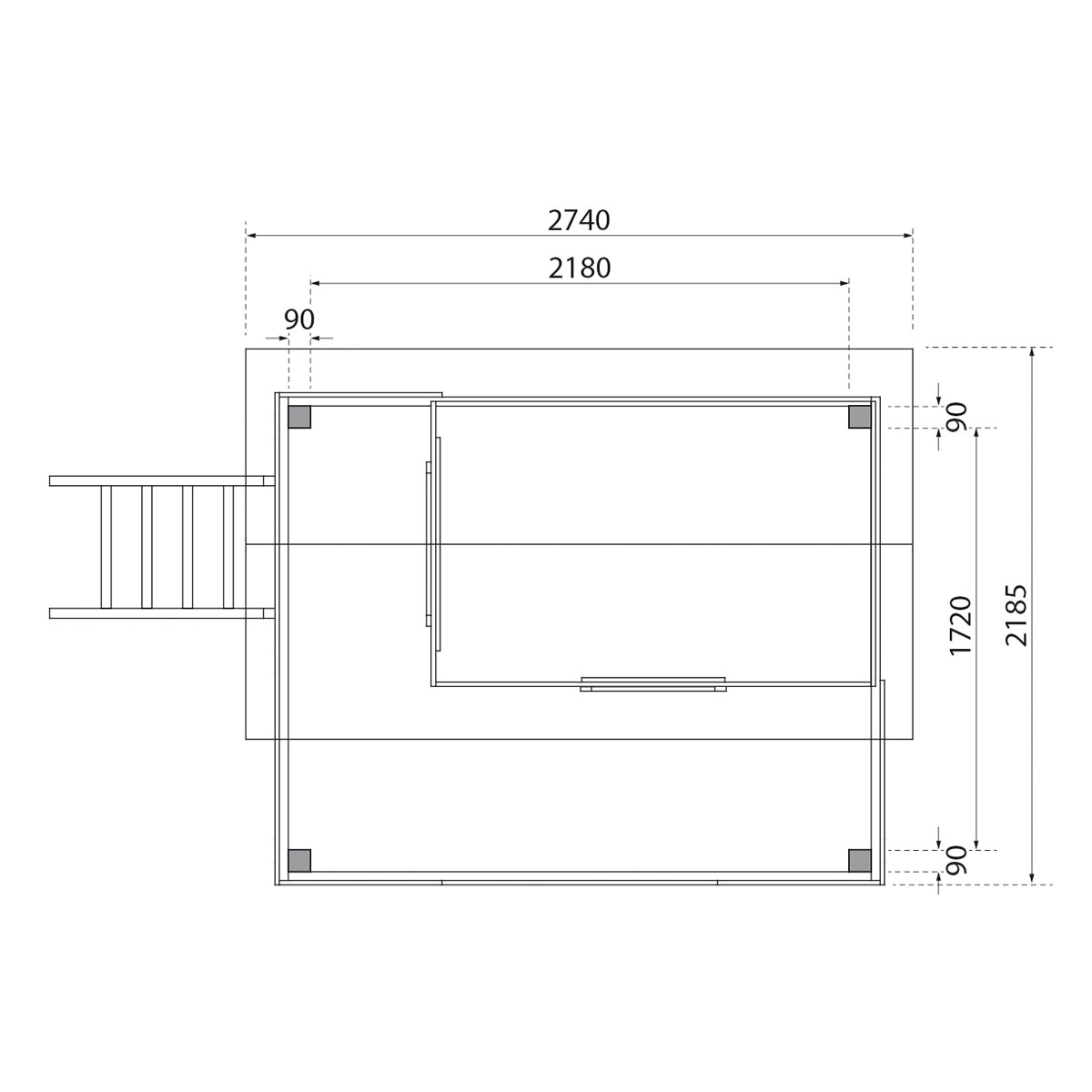 Karibu Fidel inklusive . Rampe naturbelassen Rutsche blau Bild 9