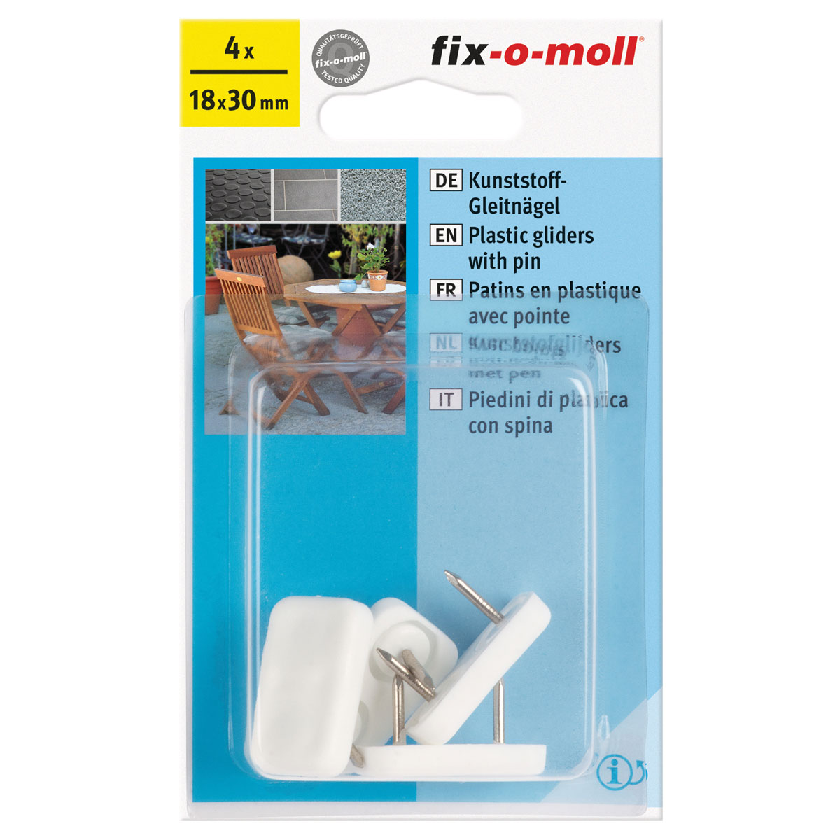 Suki Gleitnägel 30 x 18 mm weiß 4 Stück Bild 2