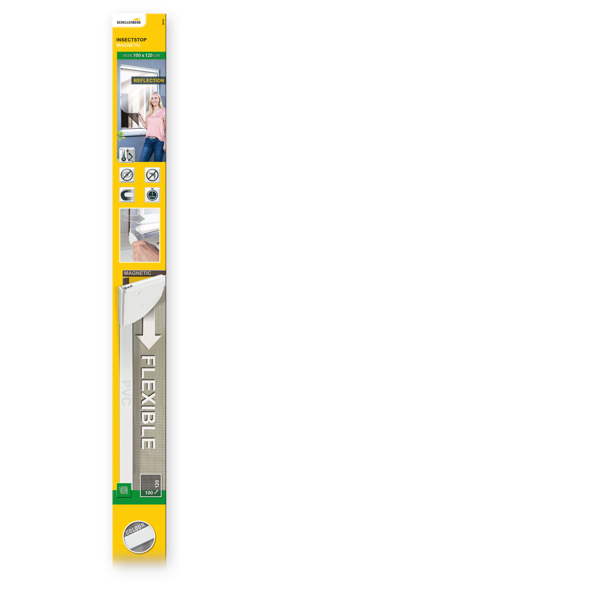 Schellenberg Insektenschutz-Magnetrahmen Reflection 100 x 120 cm weiß