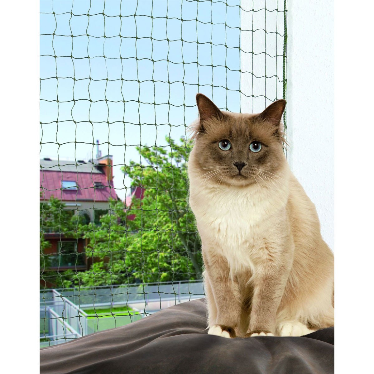 Trixie Cat Schutznetz drahtverstärkt olivgrün 6×3m