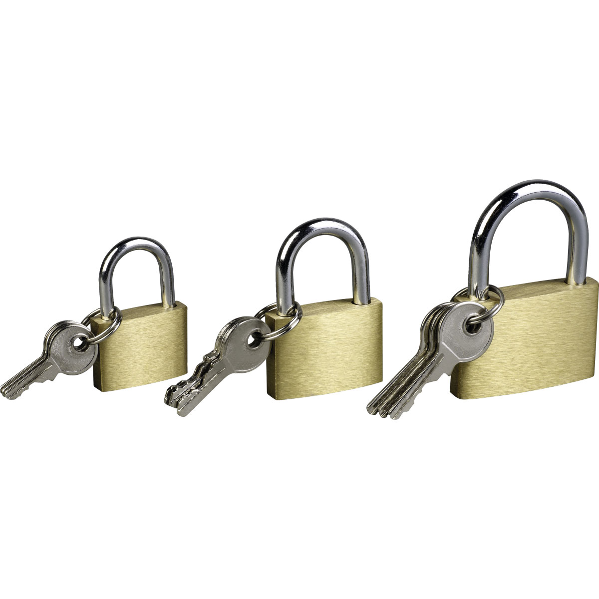 Basic Vorhangschlossset versch Größen 3 teilig