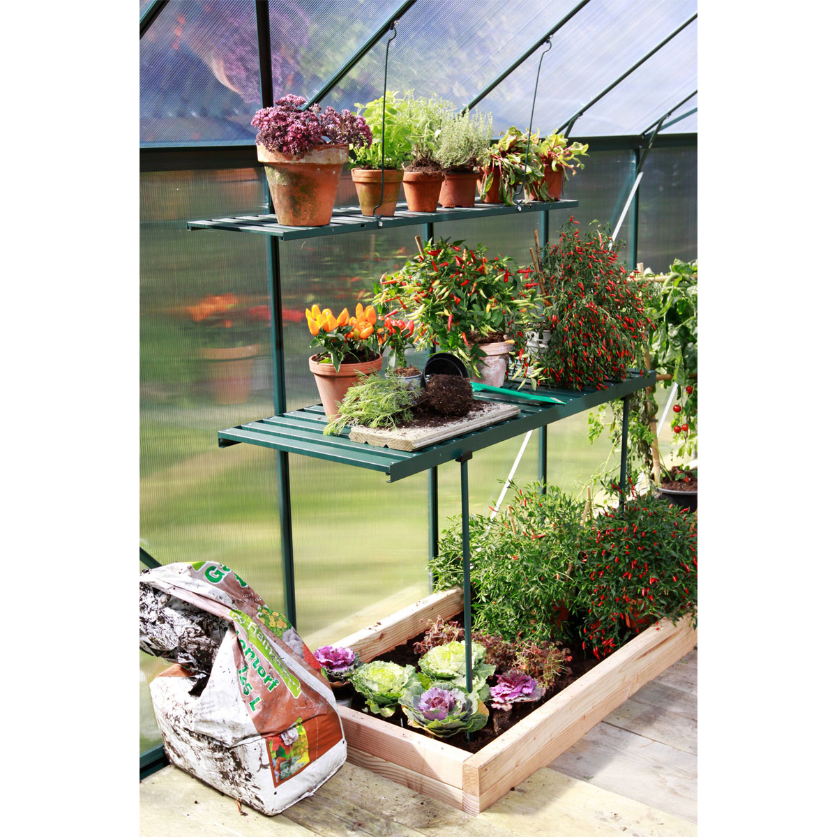 Vitavia  Alutisch, abklappbar, 120x50 cm, grün