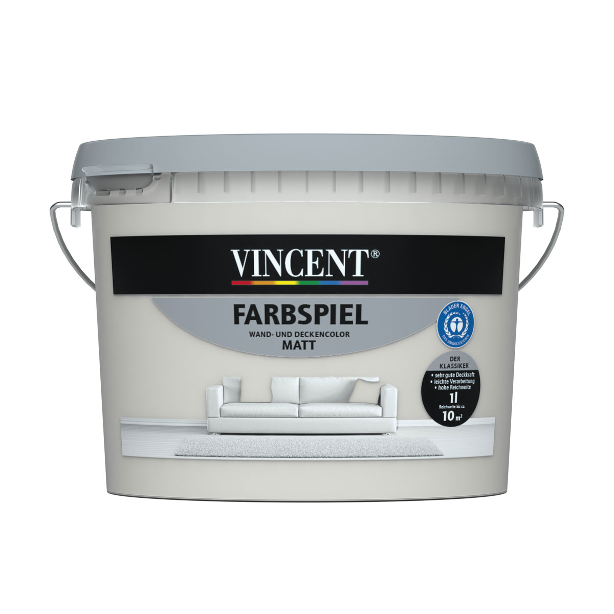 Vincent Wandfarbe Farbspiel "Granit" matt 1 L