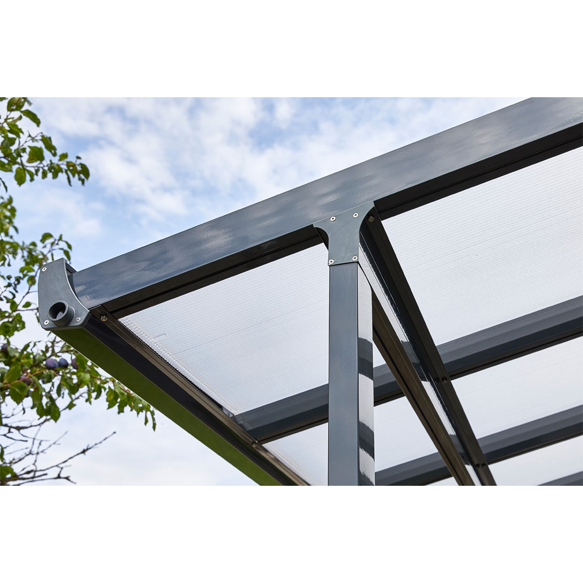 gutta Terrassenüberdachung Standard anthrazit 426 x 406 cm Bild 7