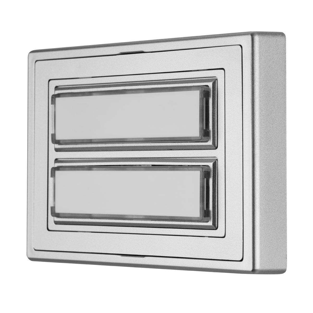 REV Ritter  Klingeltaster Aufputz Kunststoff 2-fach mit Namensschild beleuchtbar silber Bild 2