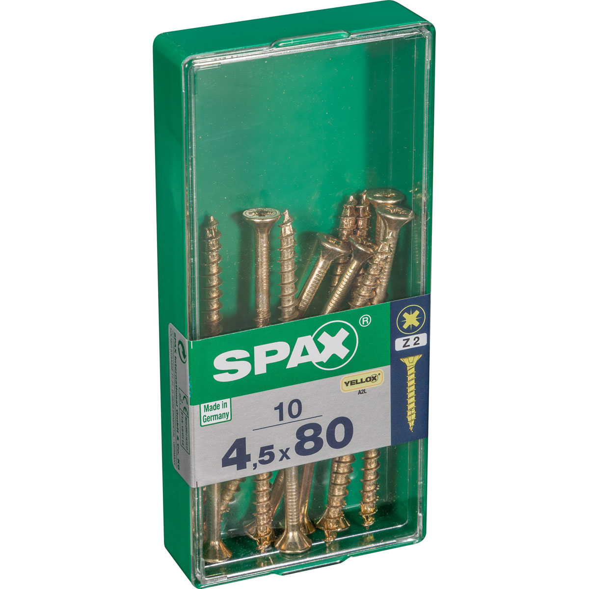 Spax Universalschrauben Yellox Senkkopf 4,5 x 80 M 10 Stück Bild 2