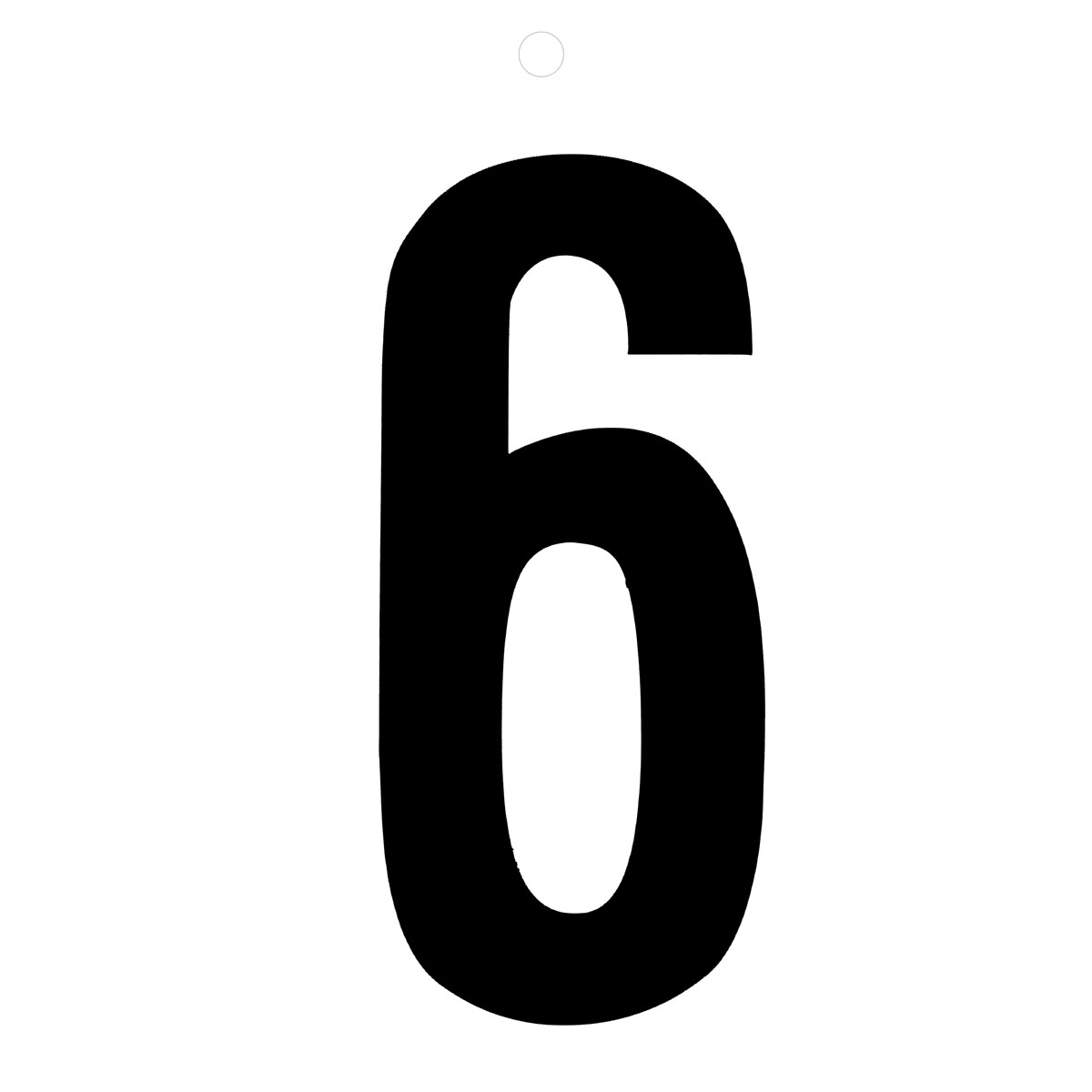 Metafranc Klebbeziffer 6 10 cm schwarz