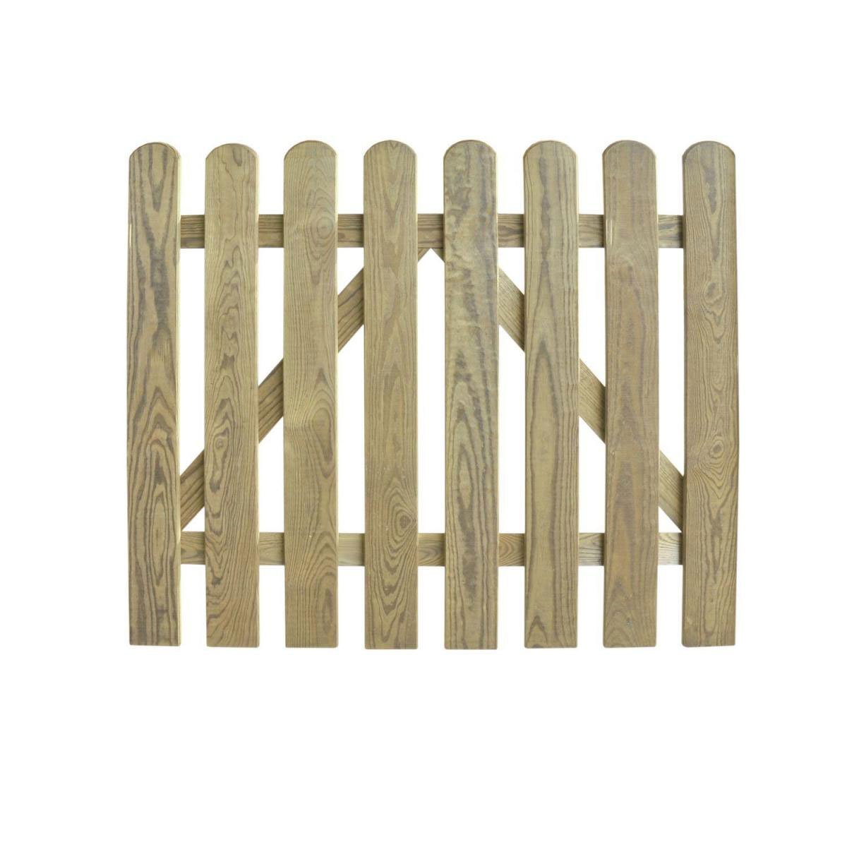 Staketenzauntor gerade 100 x 85 cm